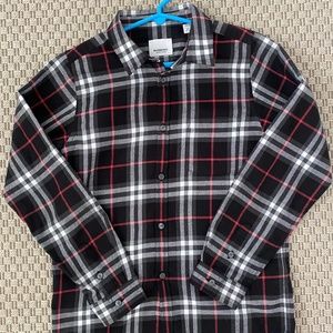 BURBERRY KIDS Plaid Button Up